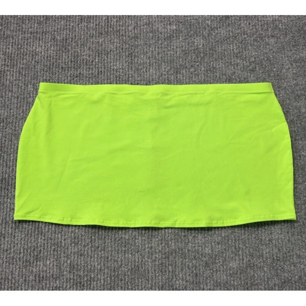 SKIMS Women Size 2X Recycled Swim Micro Mini Skirt Neon Green CU-SKT-2845 NEW